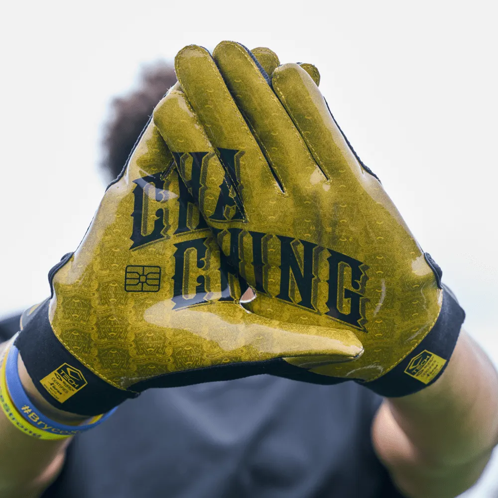 Black/Gold ChaChing Showtime Receiver Gloves