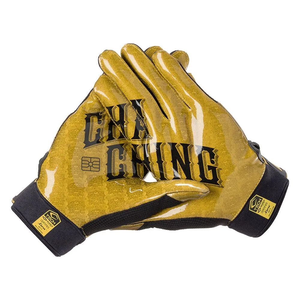 Black/Gold ChaChing Showtime Receiver Gloves