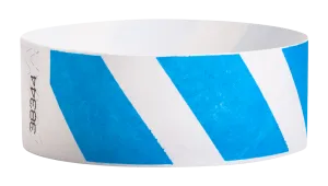 Blue Stripes 1" Tyvek Wristbands