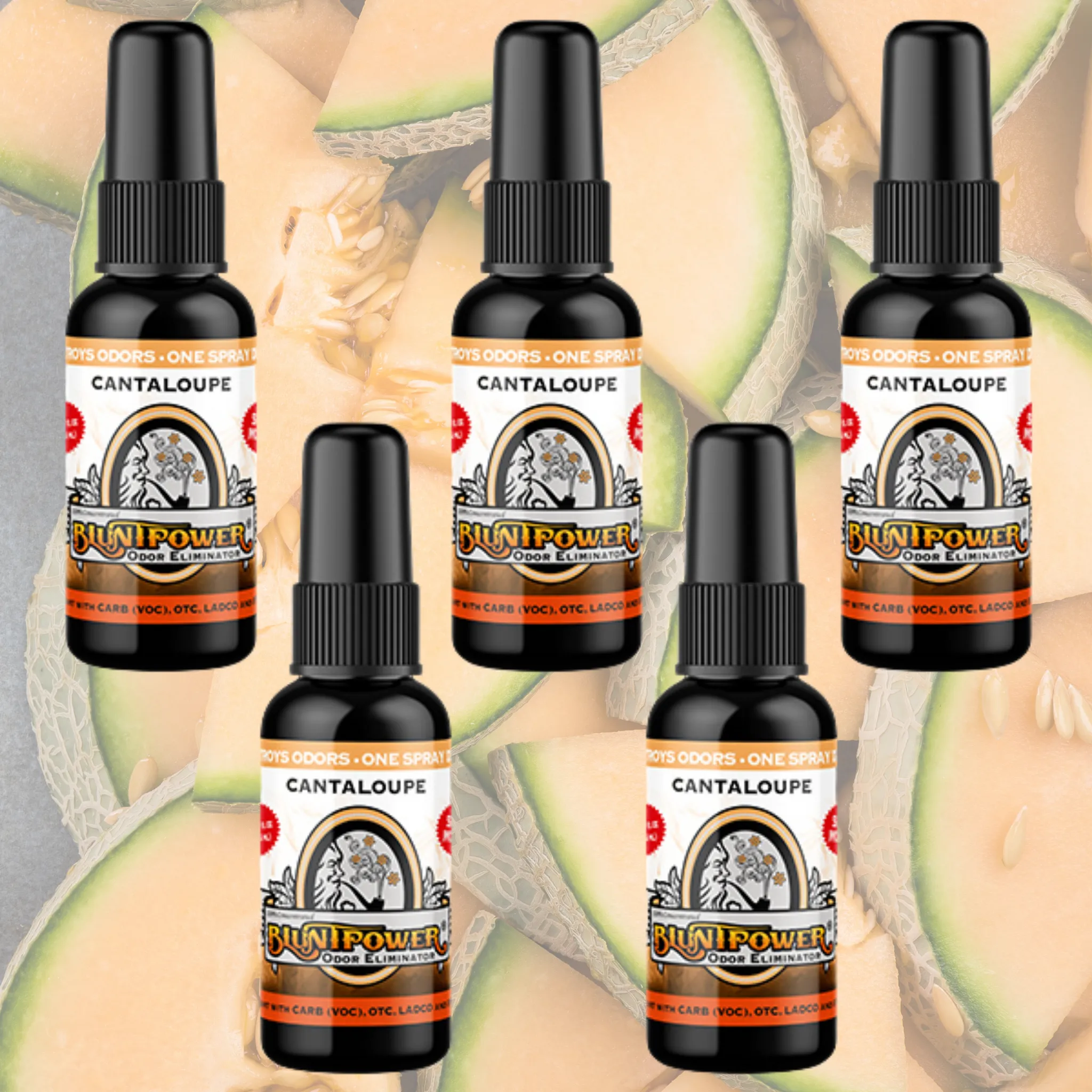 Cantaloupe Long Lasting Spray Air Freshener Bundle (5 Pack)