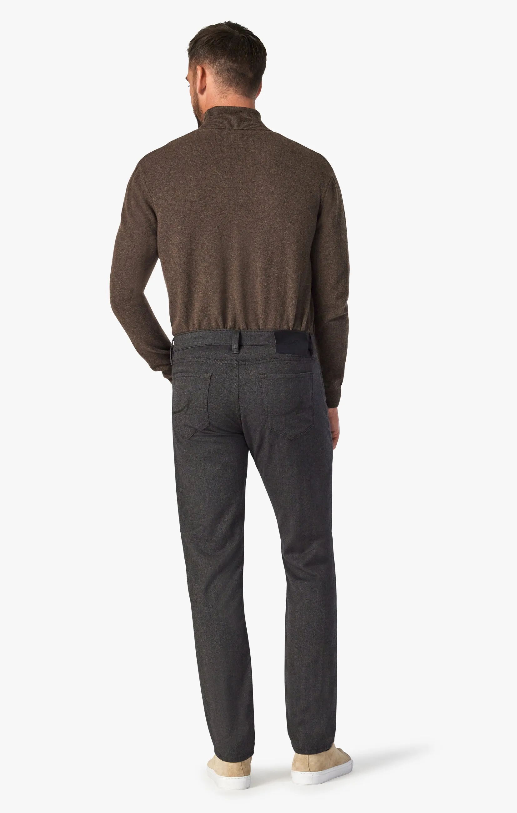 Cool Tapered Leg Pants In Anthracite Herringbone