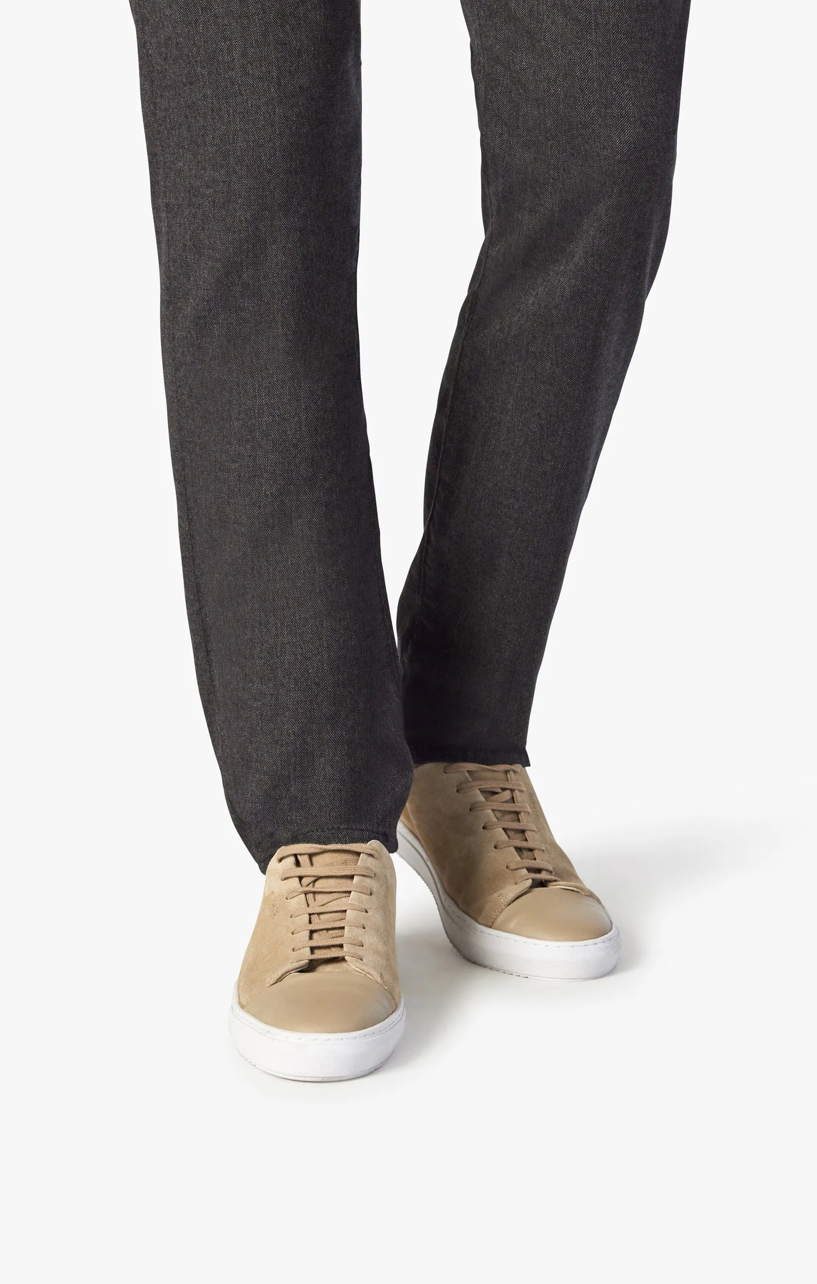 Cool Tapered Leg Pants In Anthracite Herringbone