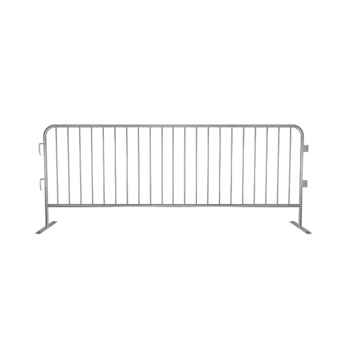 Crowdmaster® Crowd Control Pre Galvanized Light Duty Steel Barricade - Flat Feet - 8.5 Ft Long