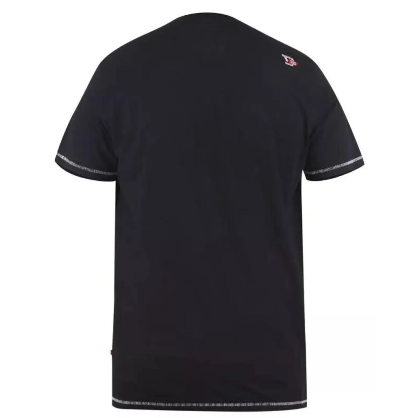 D555 Mens Rochester Big & Tall Motorbike Print T-Shirt - Black