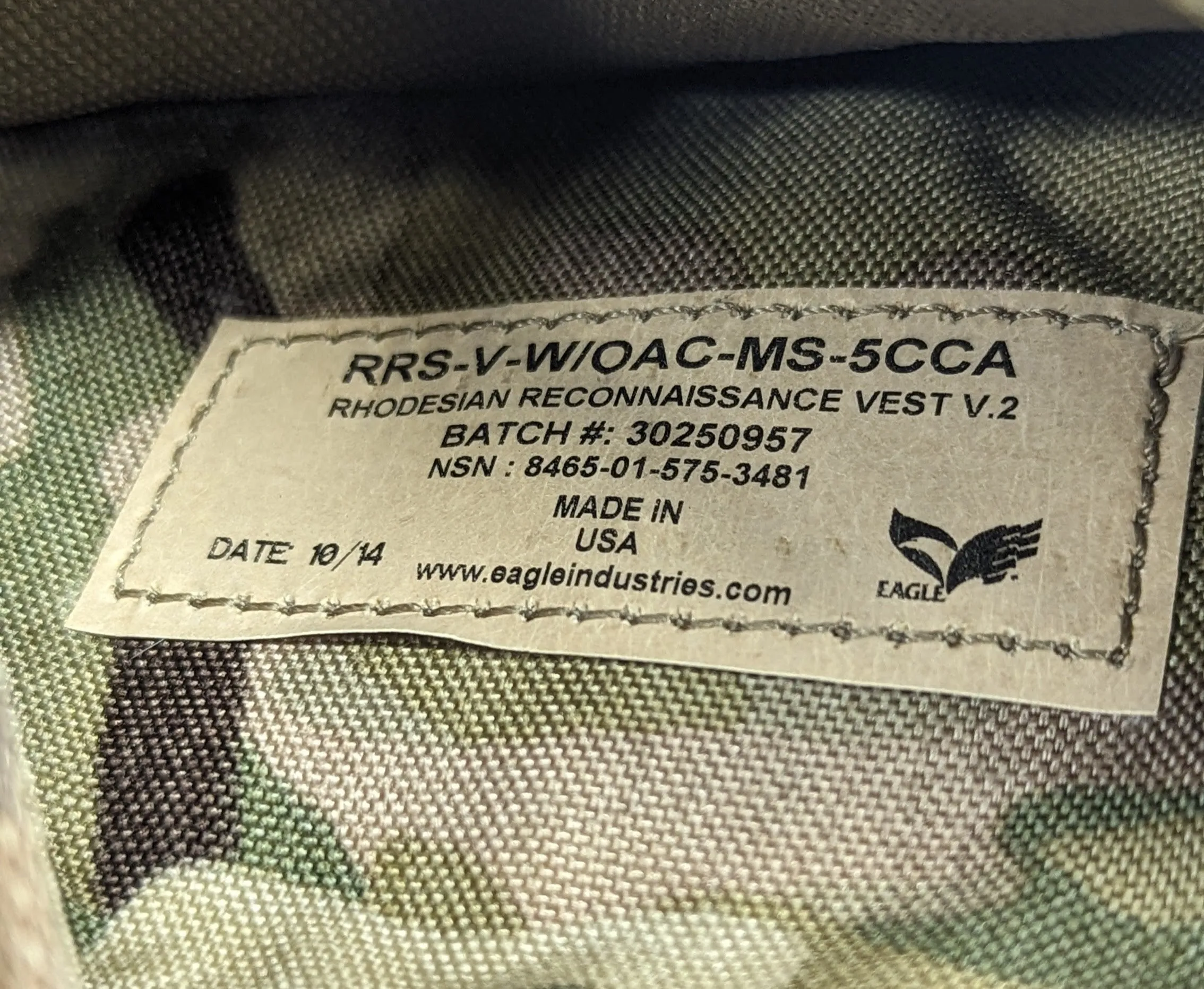 Eagle Industries Rhodesian Recon Vest RRV Chest Rig, V2, Multicam