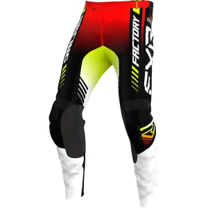 FXR  Black White HiVis Clutch Pro MX Pants Breathable Comfort Adjustable Waist