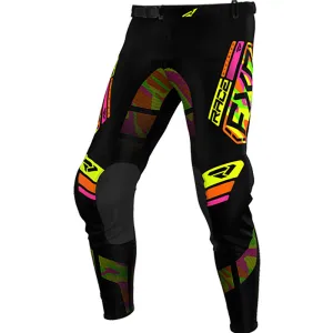 FXR Youth Podium MX Offroad Pants Sherbet Camo Black