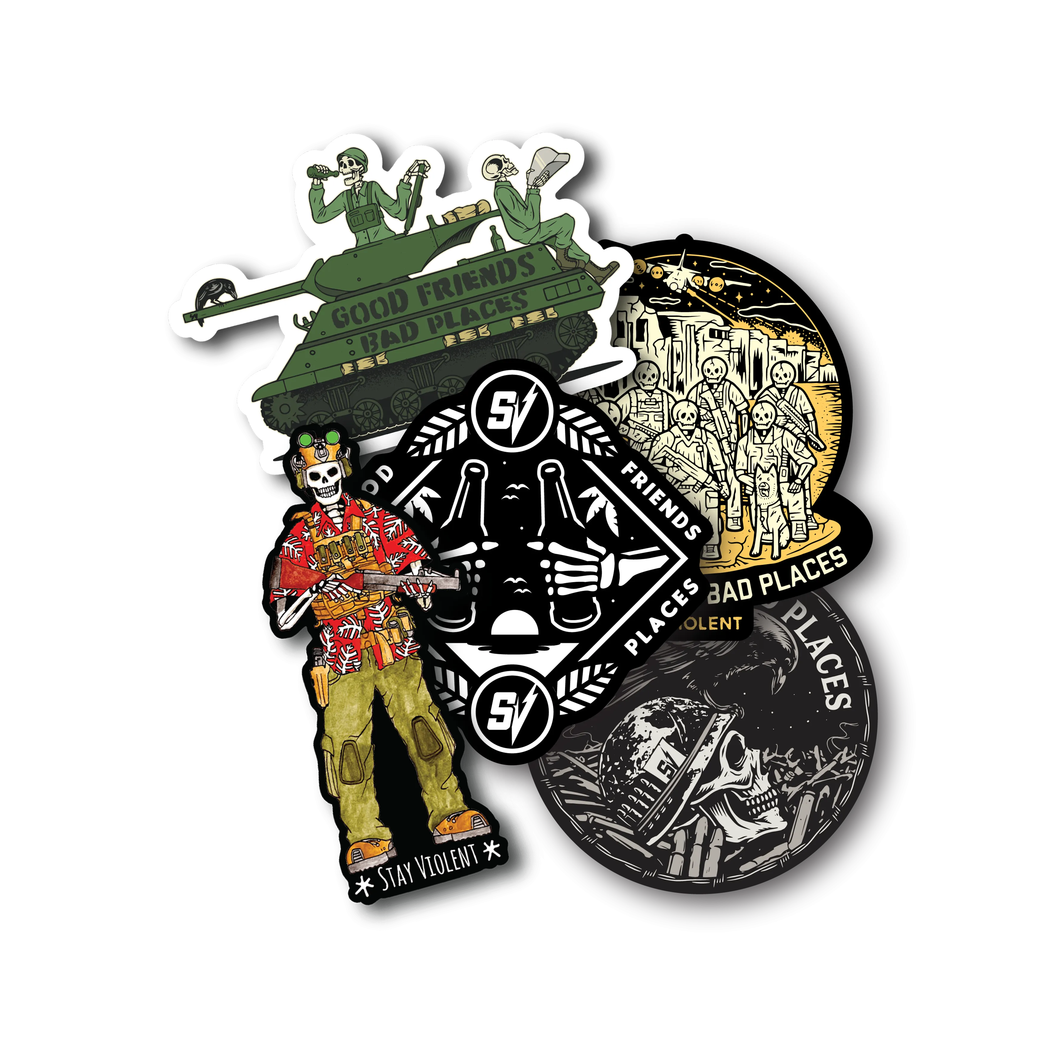 Good Friends Bad Places Sticker Pack