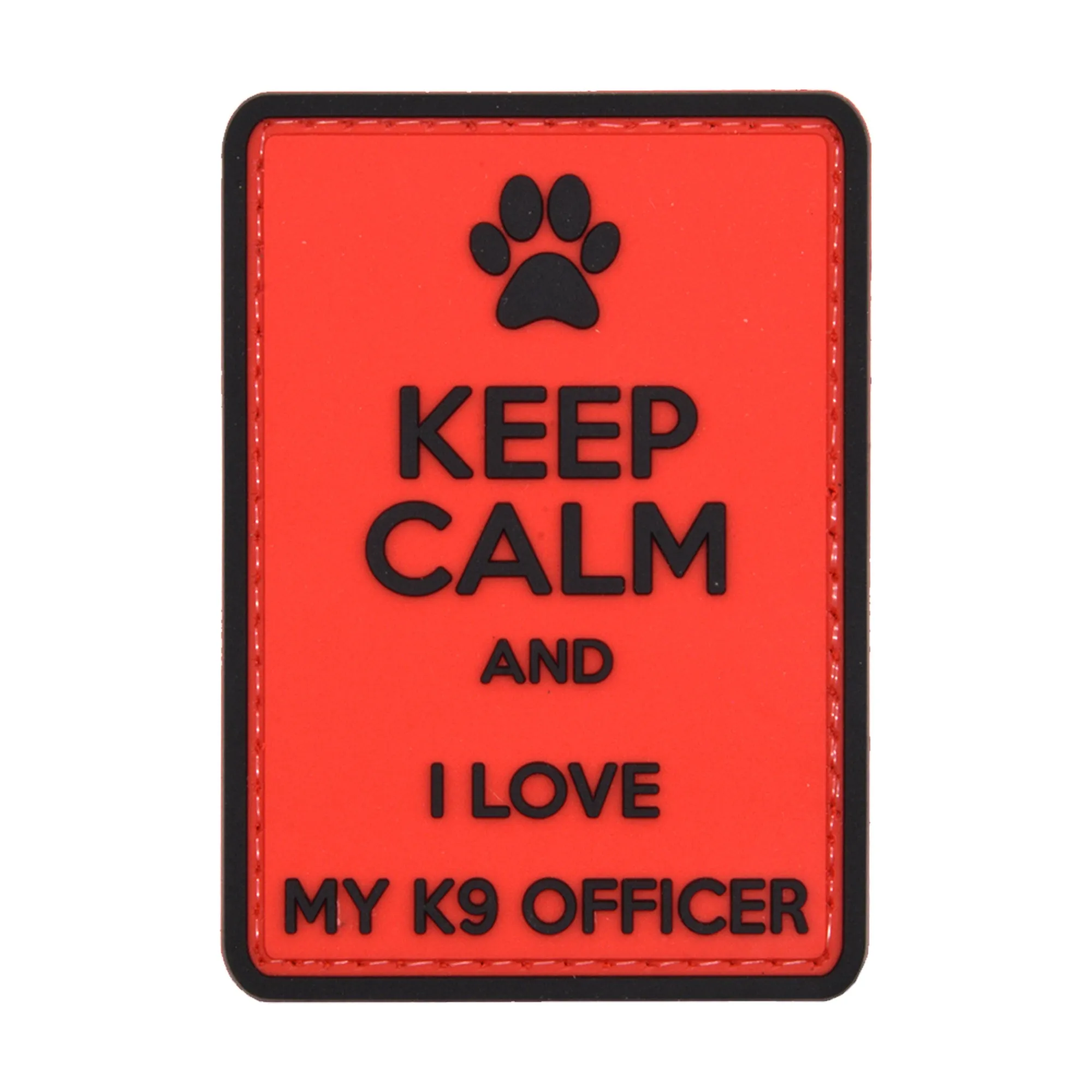 Keep Calm I Love My K9 Officer Patch Red/Black