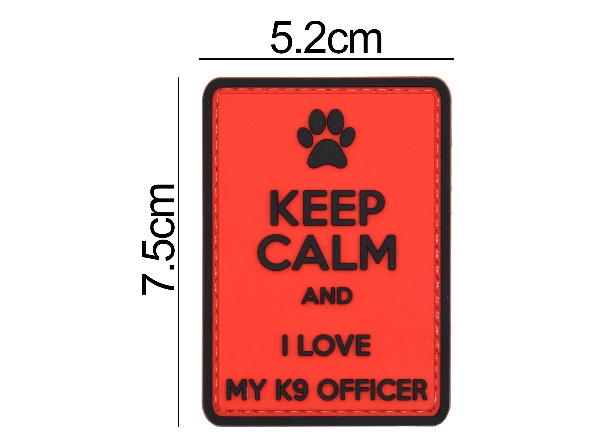 Keep Calm I Love My K9 Officer Patch Red/Black