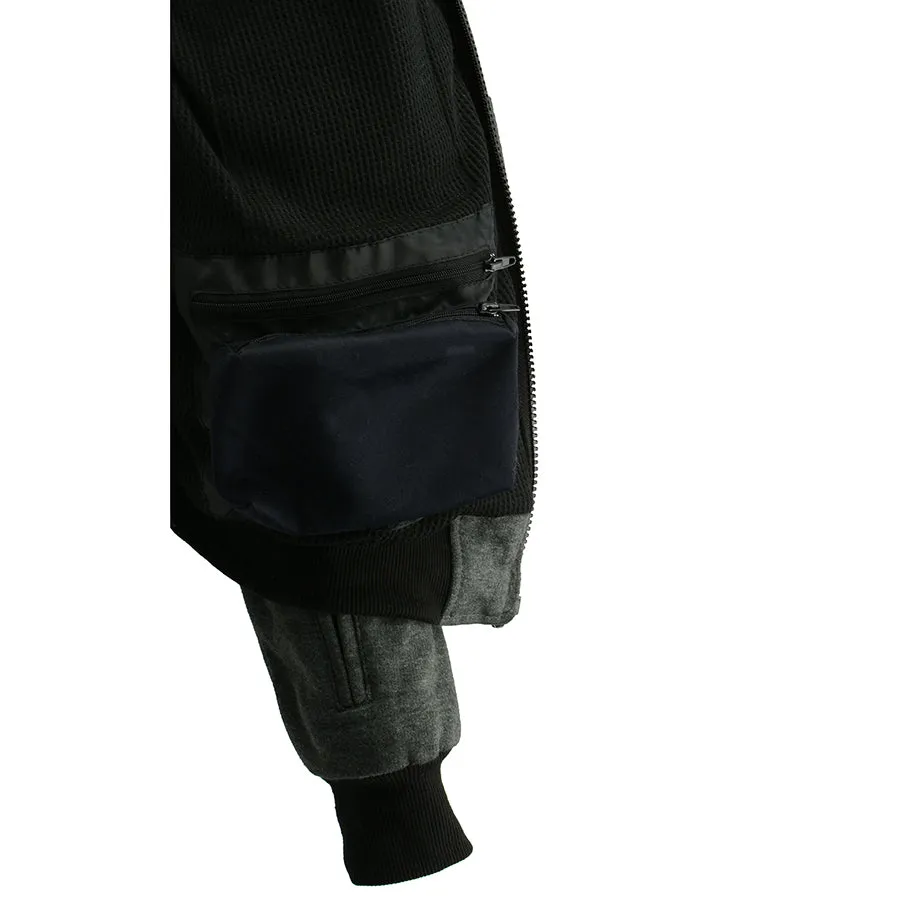 Ladies Motorcycle Biker Heated Blk Hoodie Jacket with chargeable battery Light Weight