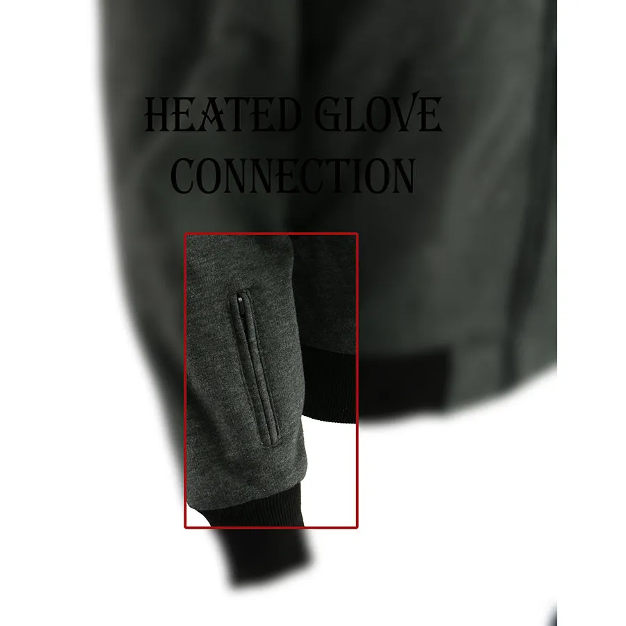 Ladies Motorcycle Biker Heated Blk Hoodie Jacket with chargeable battery Light Weight