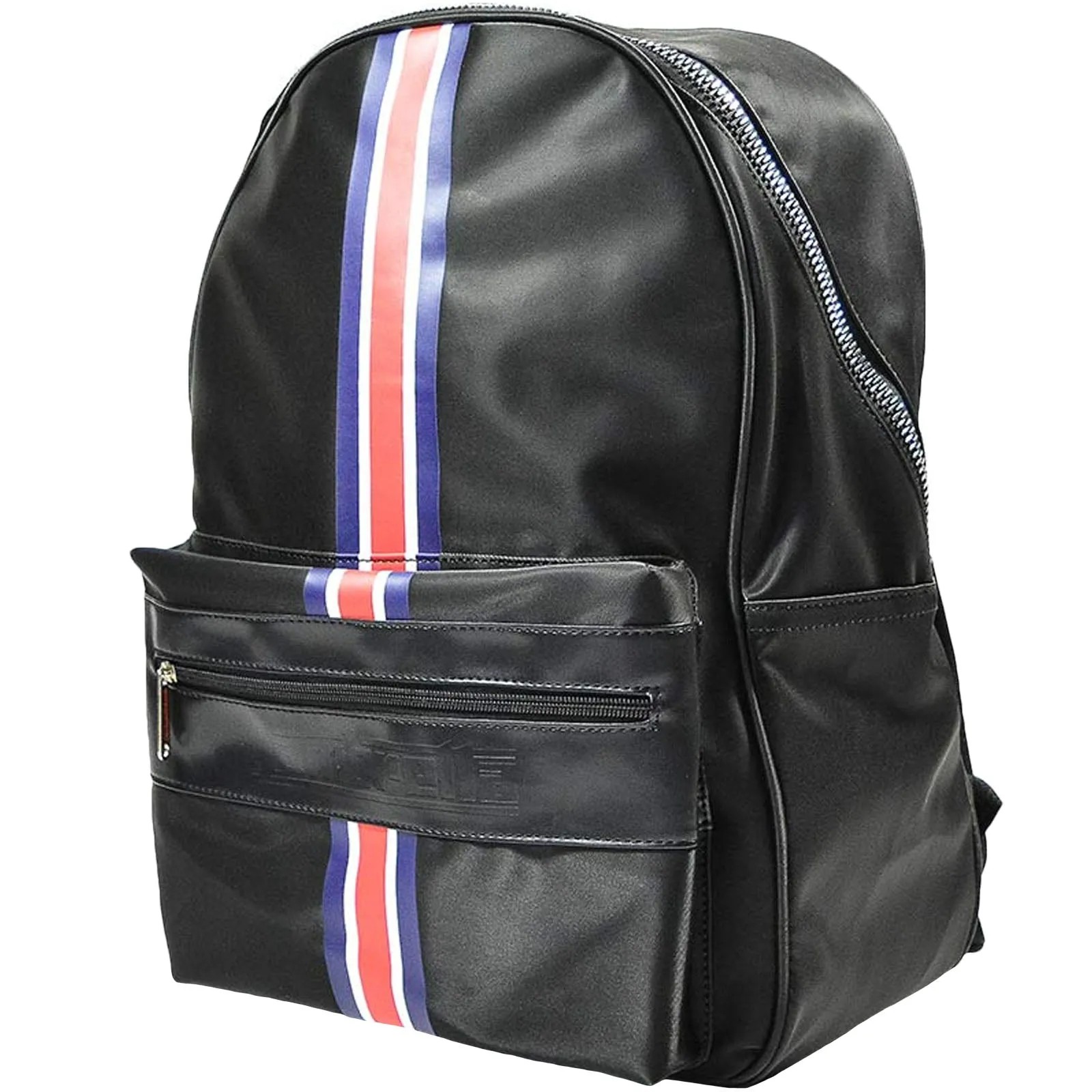Lambretta Mens Vertical Stripe Retro Backpack - Black
