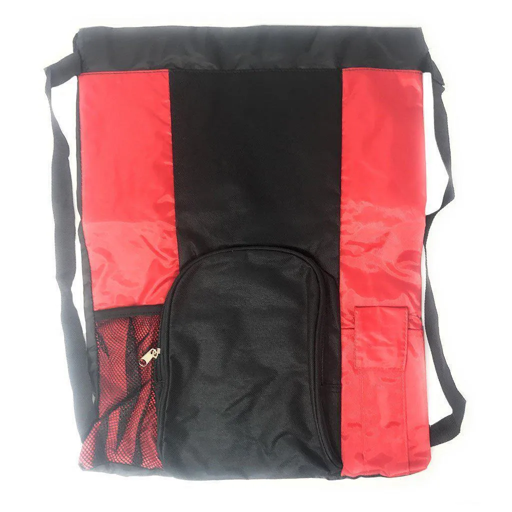 Large Big Drawstring Backpack Sack Rucksack Pack Bag Heavy Duty 14x19inch