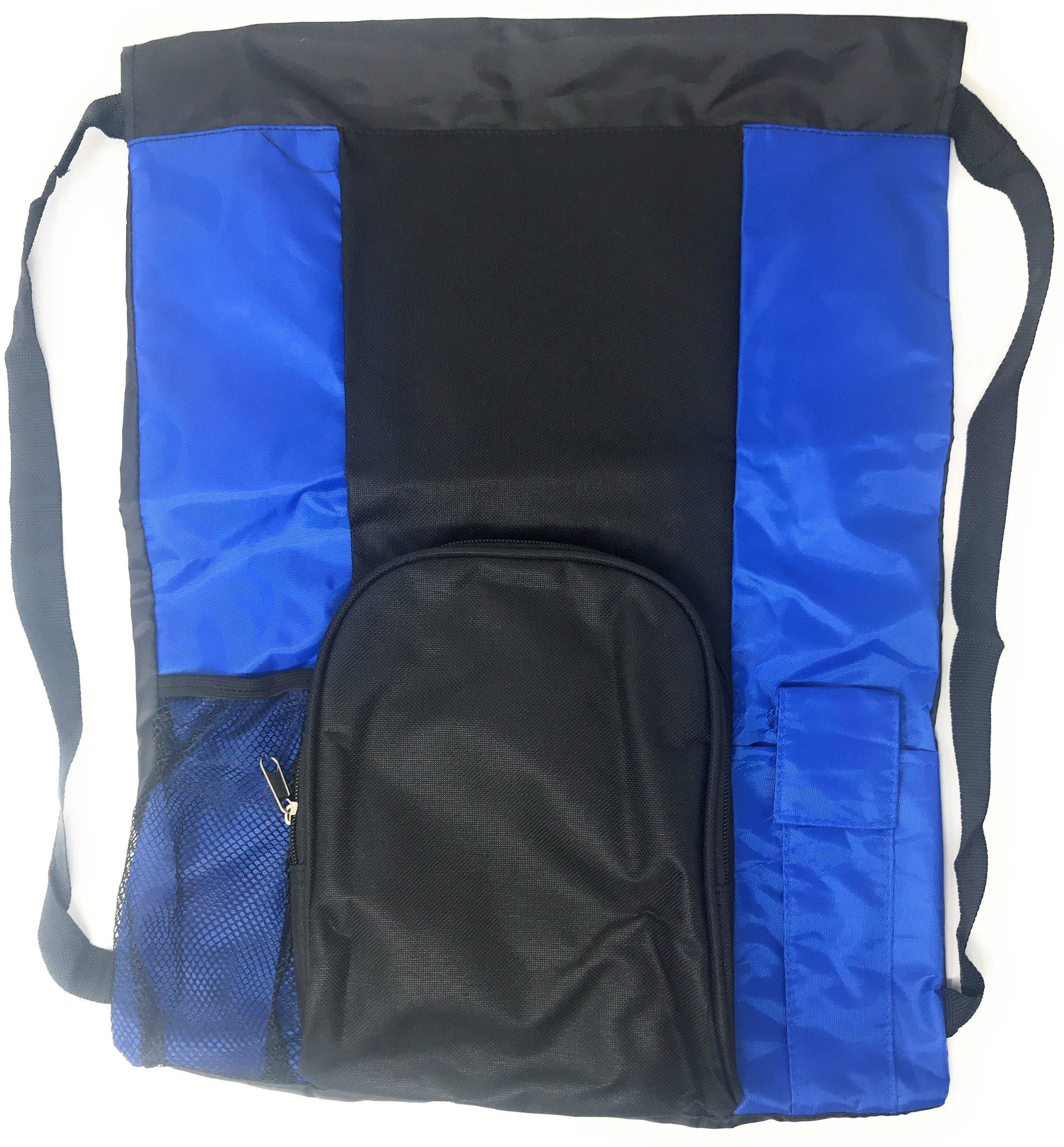 Large Big Drawstring Backpack Sack Rucksack Pack Bag Heavy Duty 14x19inch