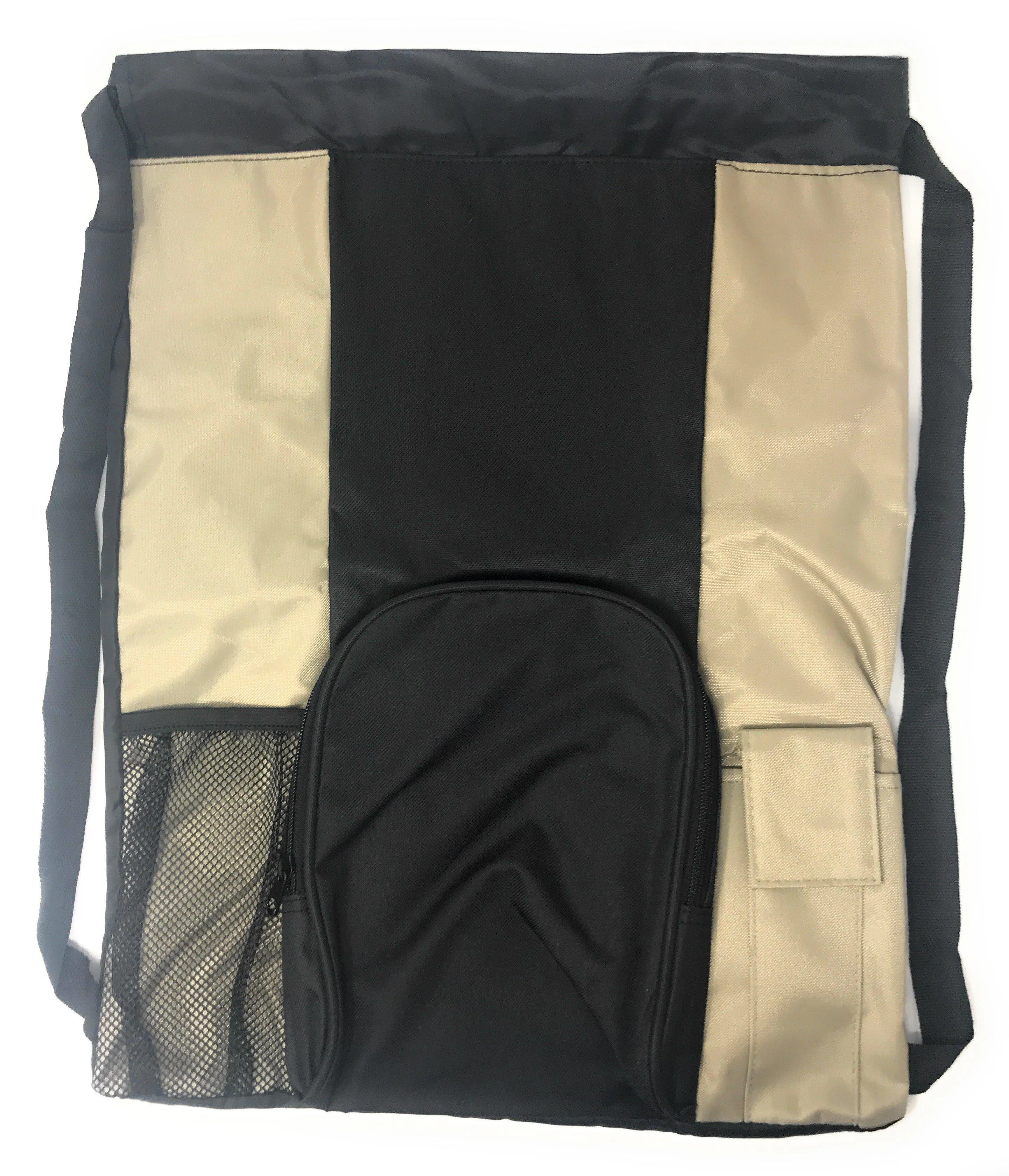 Large Big Drawstring Backpack Sack Rucksack Pack Bag Heavy Duty 14x19inch