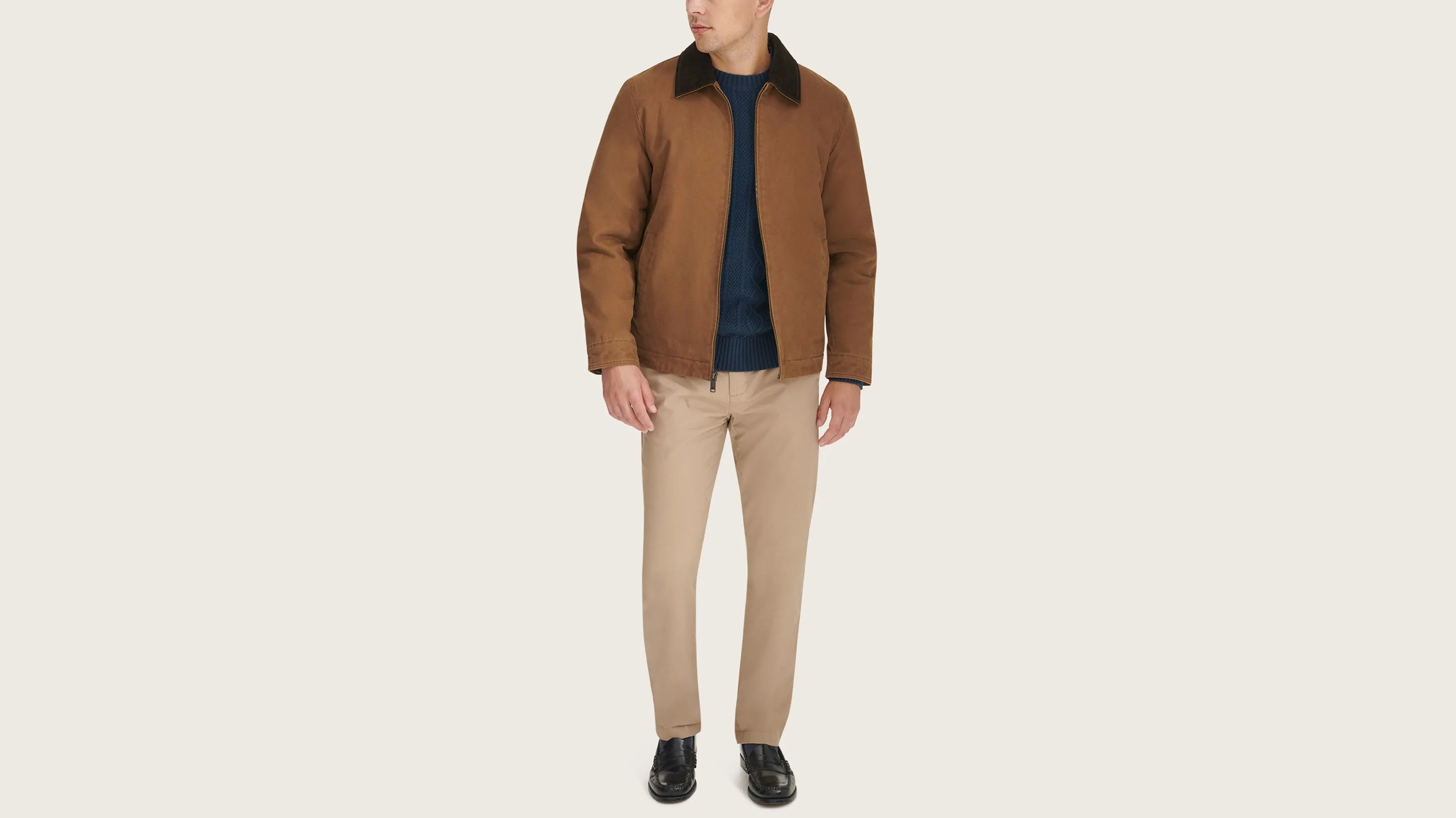 Laydown Collar Worker Jacket