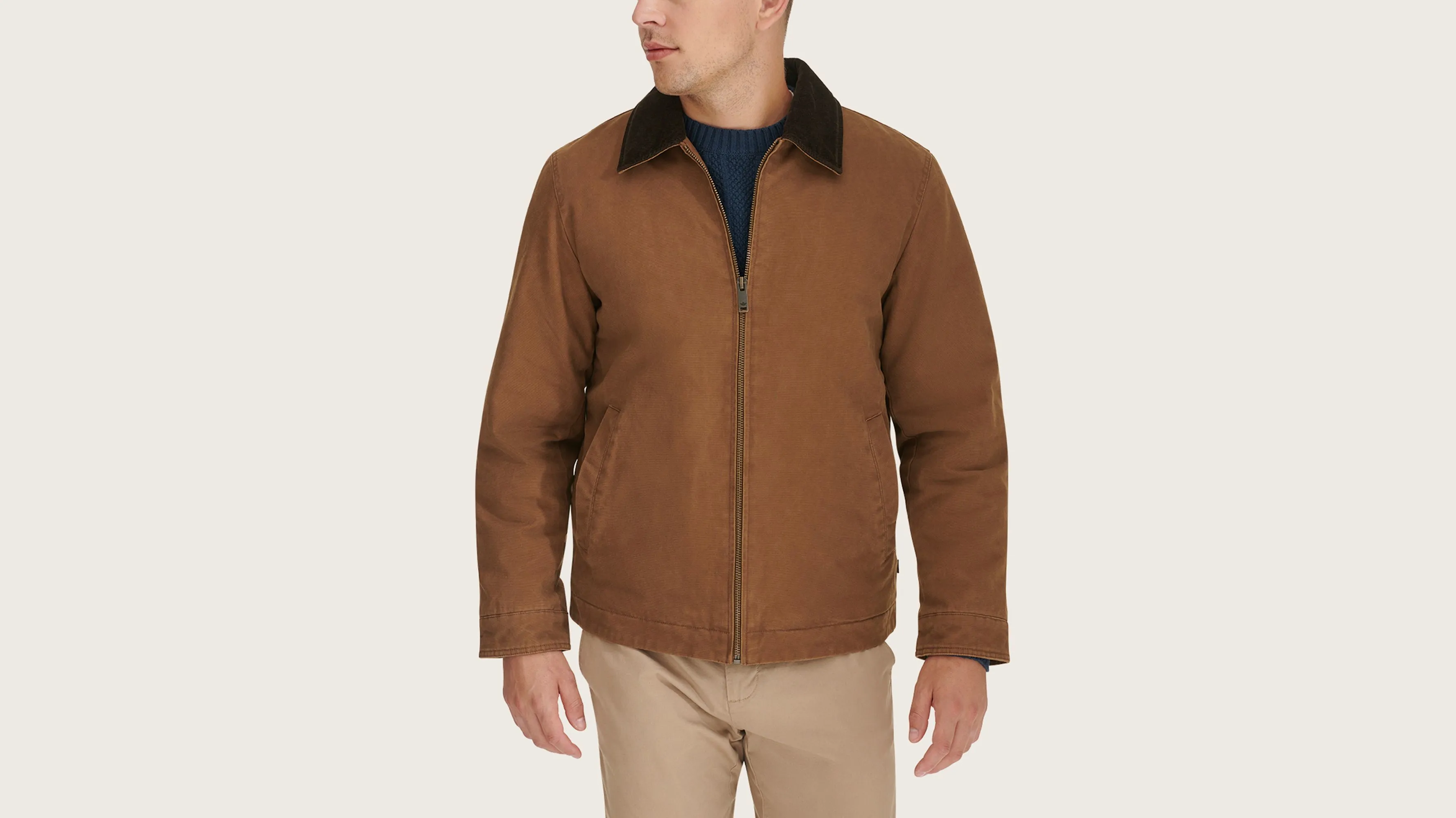 Laydown Collar Worker Jacket