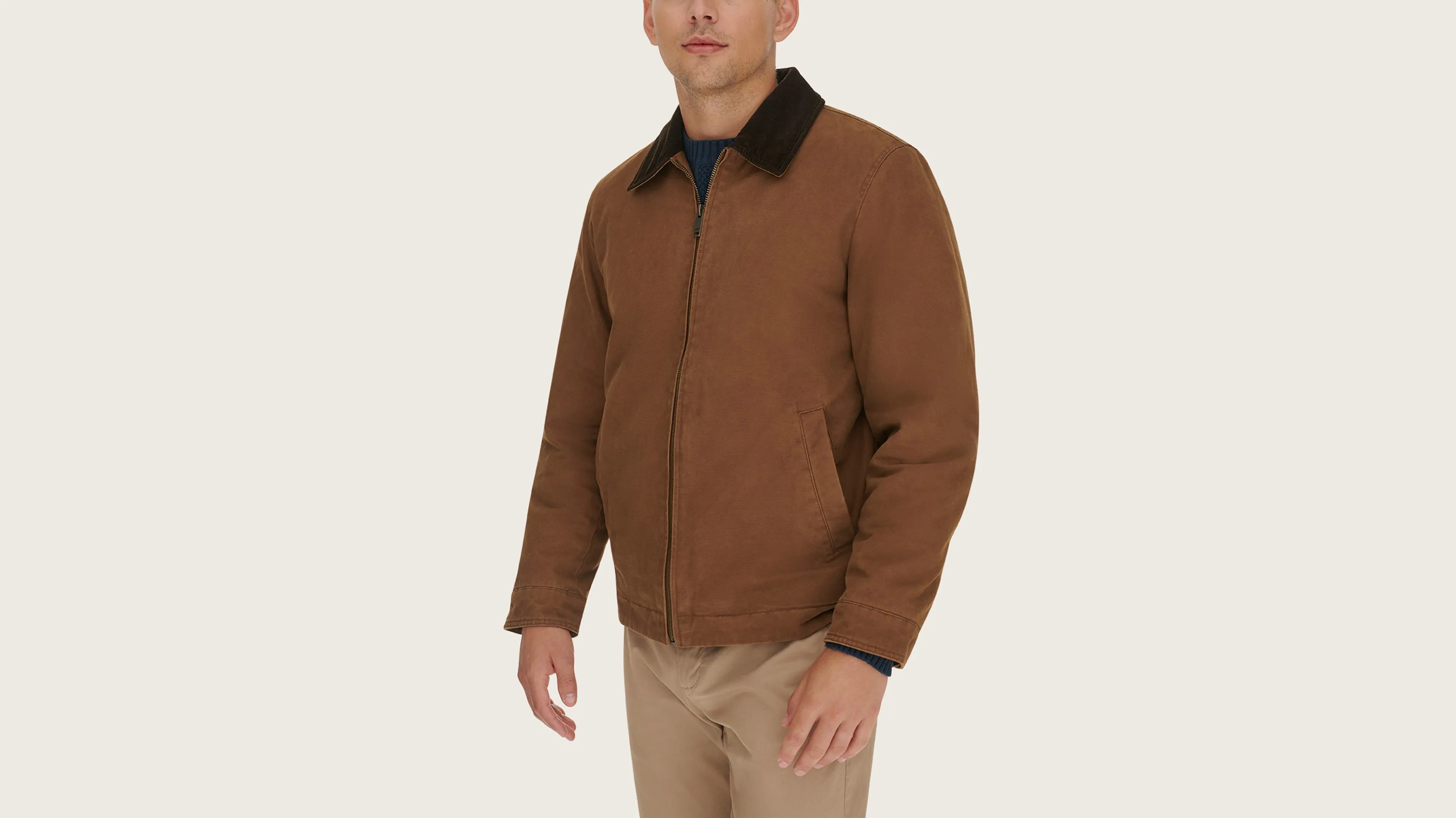Laydown Collar Worker Jacket