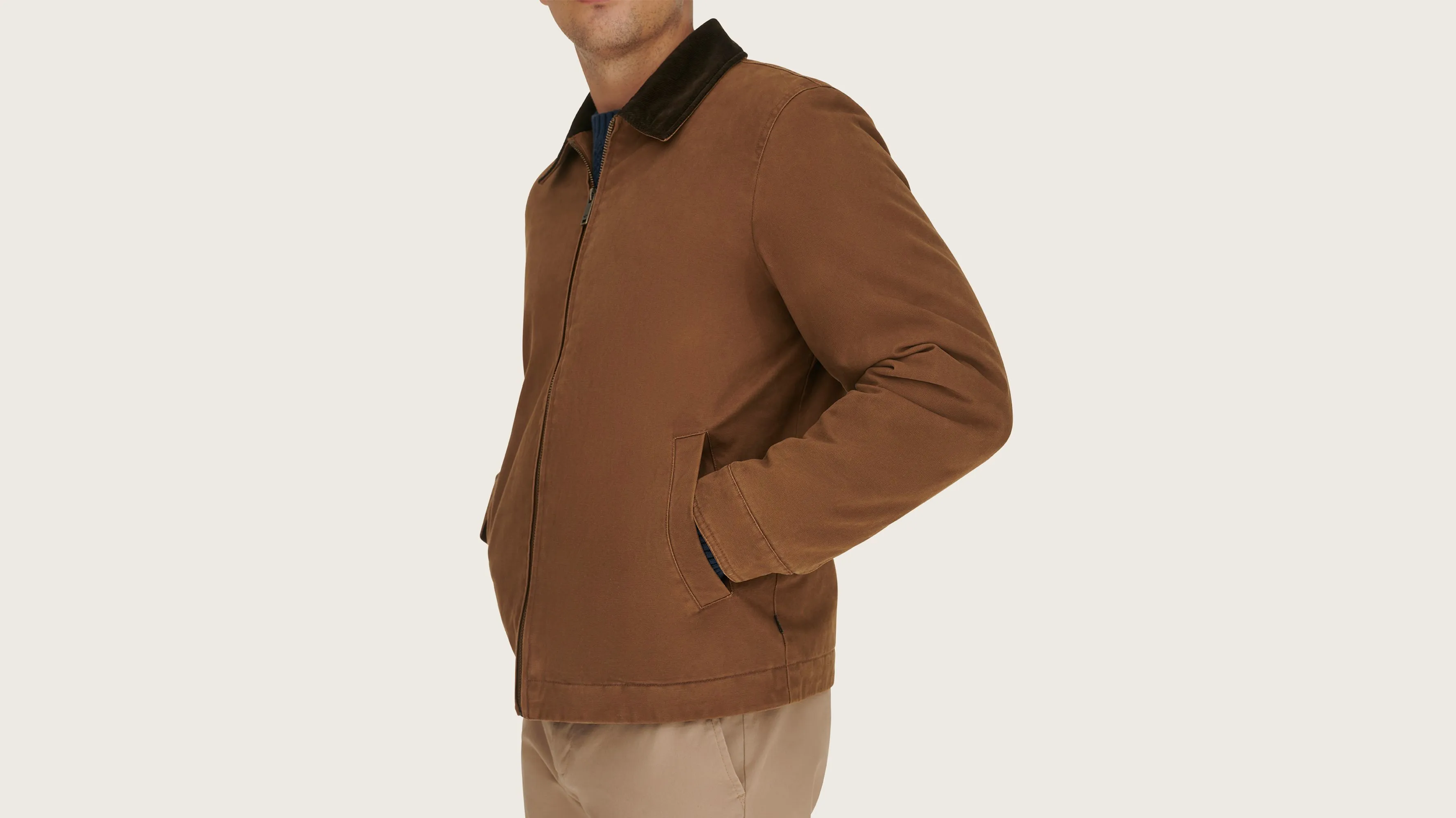Laydown Collar Worker Jacket