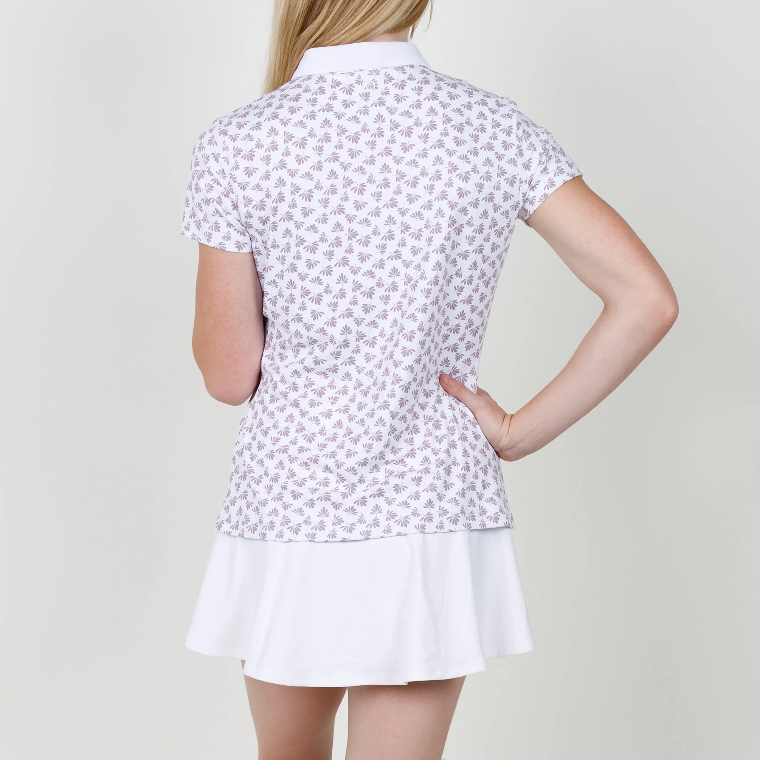 Meadow Polo - White/Elderberry