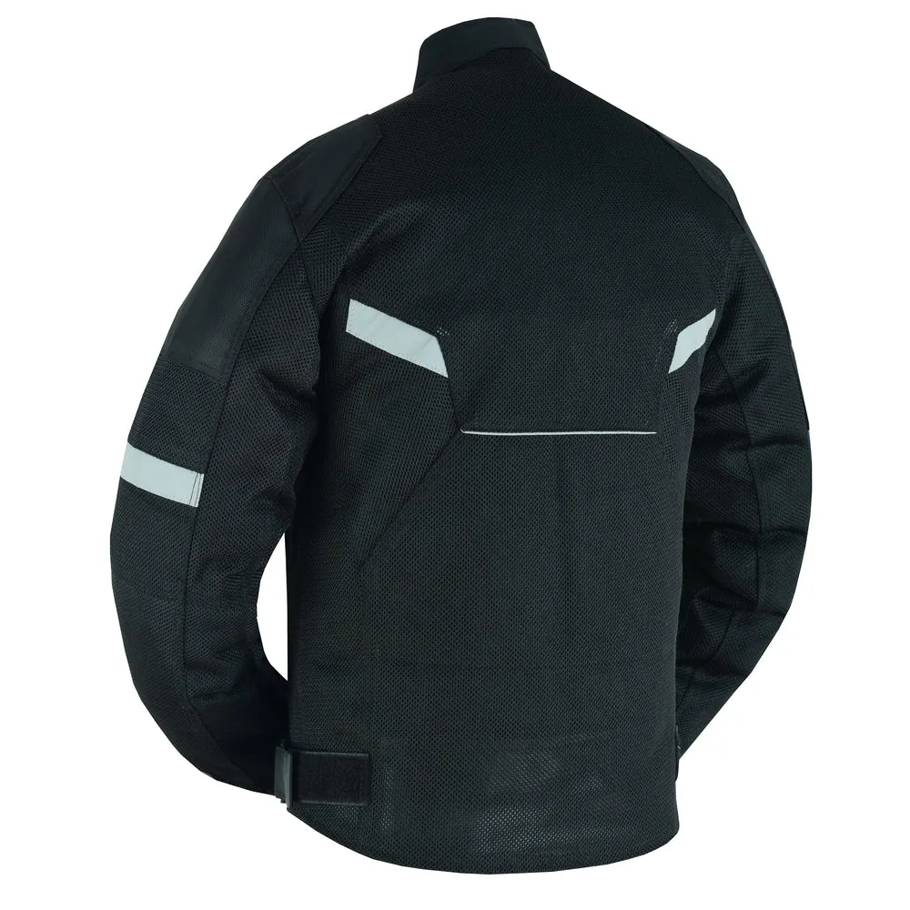 Men's Performance Mesh Motorcycle Jacket - Black