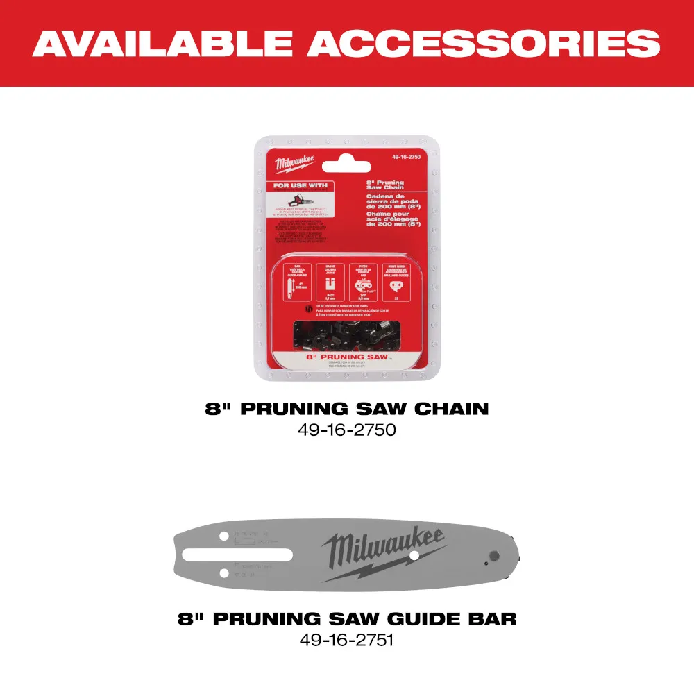 Milwaukee M18 Fuel Hatchet 8" Pruning Saw