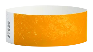 Neon Orange Tyvek Solid Wristbands