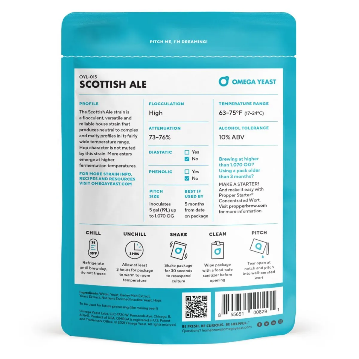 Omega Yeast OYL-015 Scottish Ale