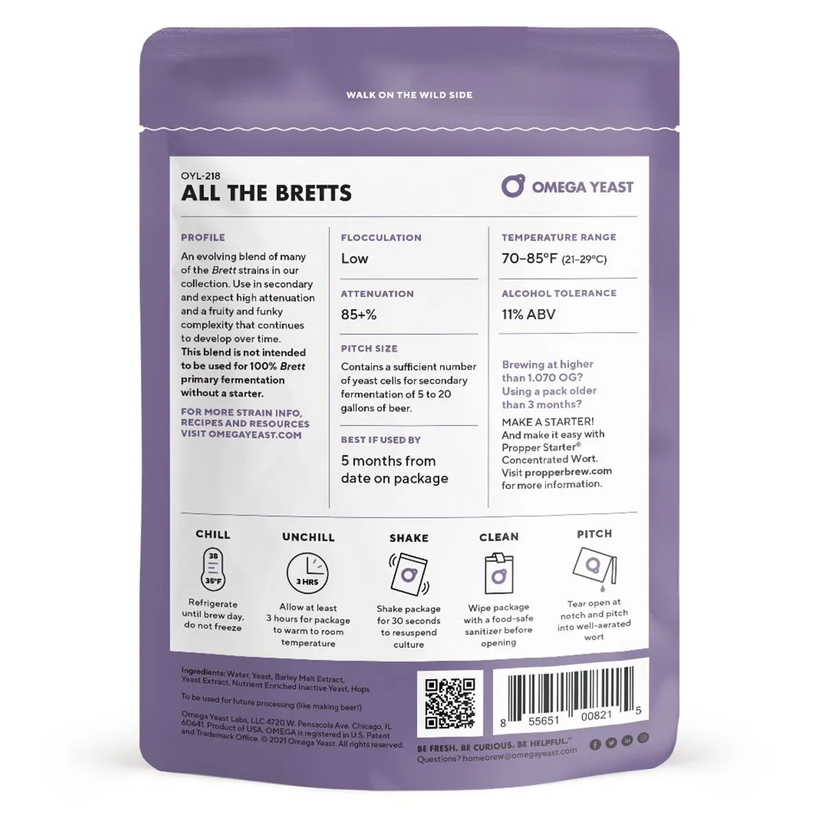 Omega Yeast OYL-218 All The Bretts