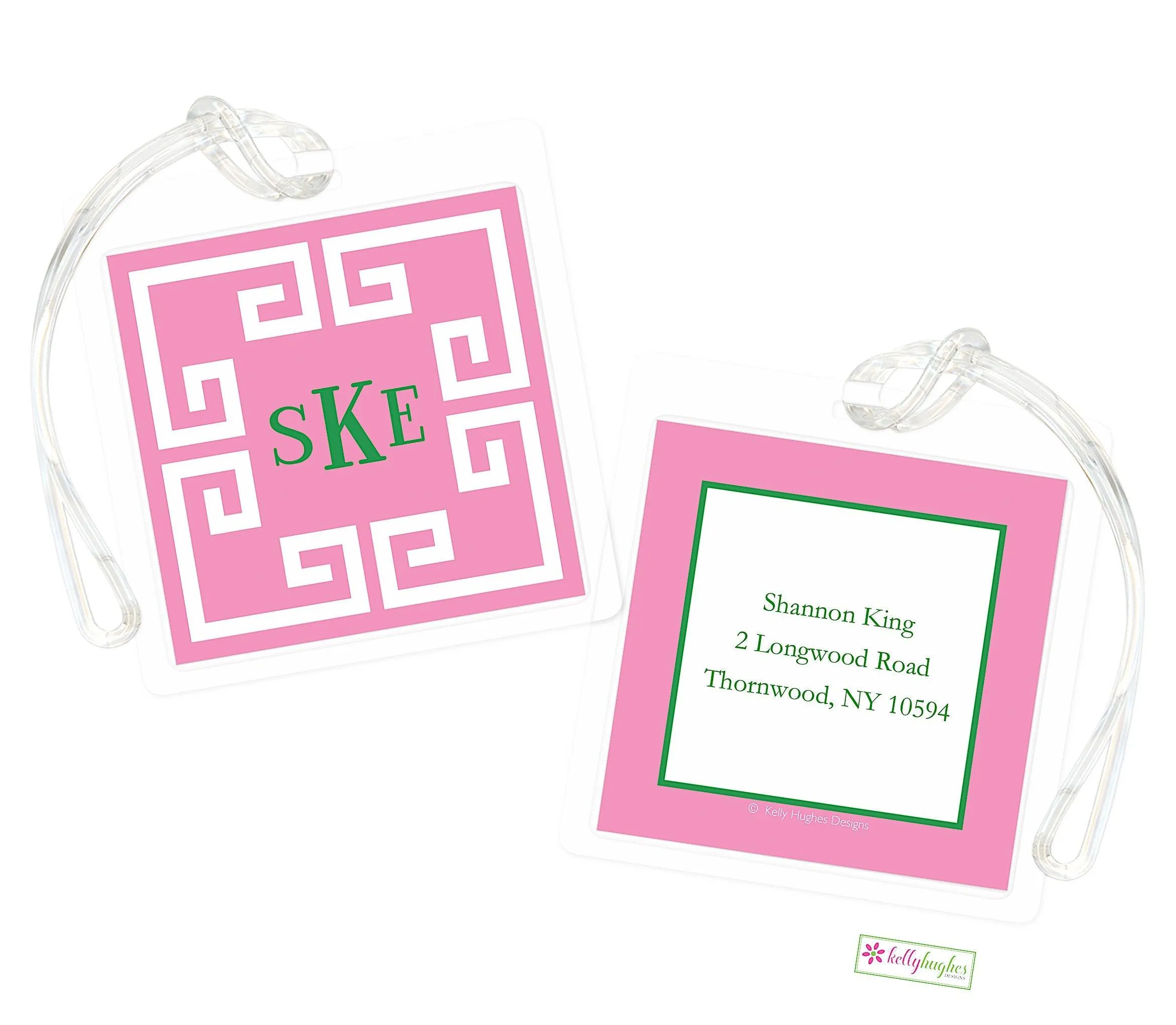 Pink Key Bag Tags