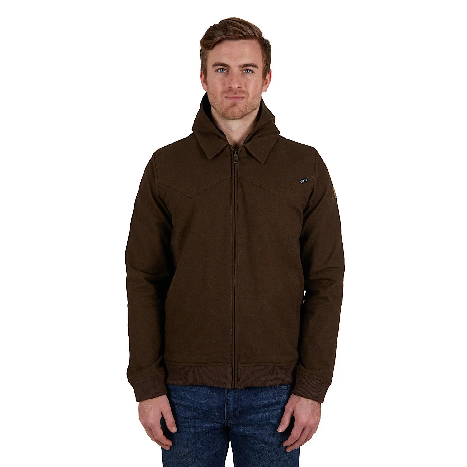 Pure Western Mens William Jacket Dark Brown