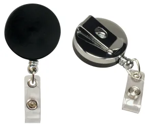 SICURIX Heavy Duty ID Badge Reel Round Belt Clip Strap BLACK (68814)