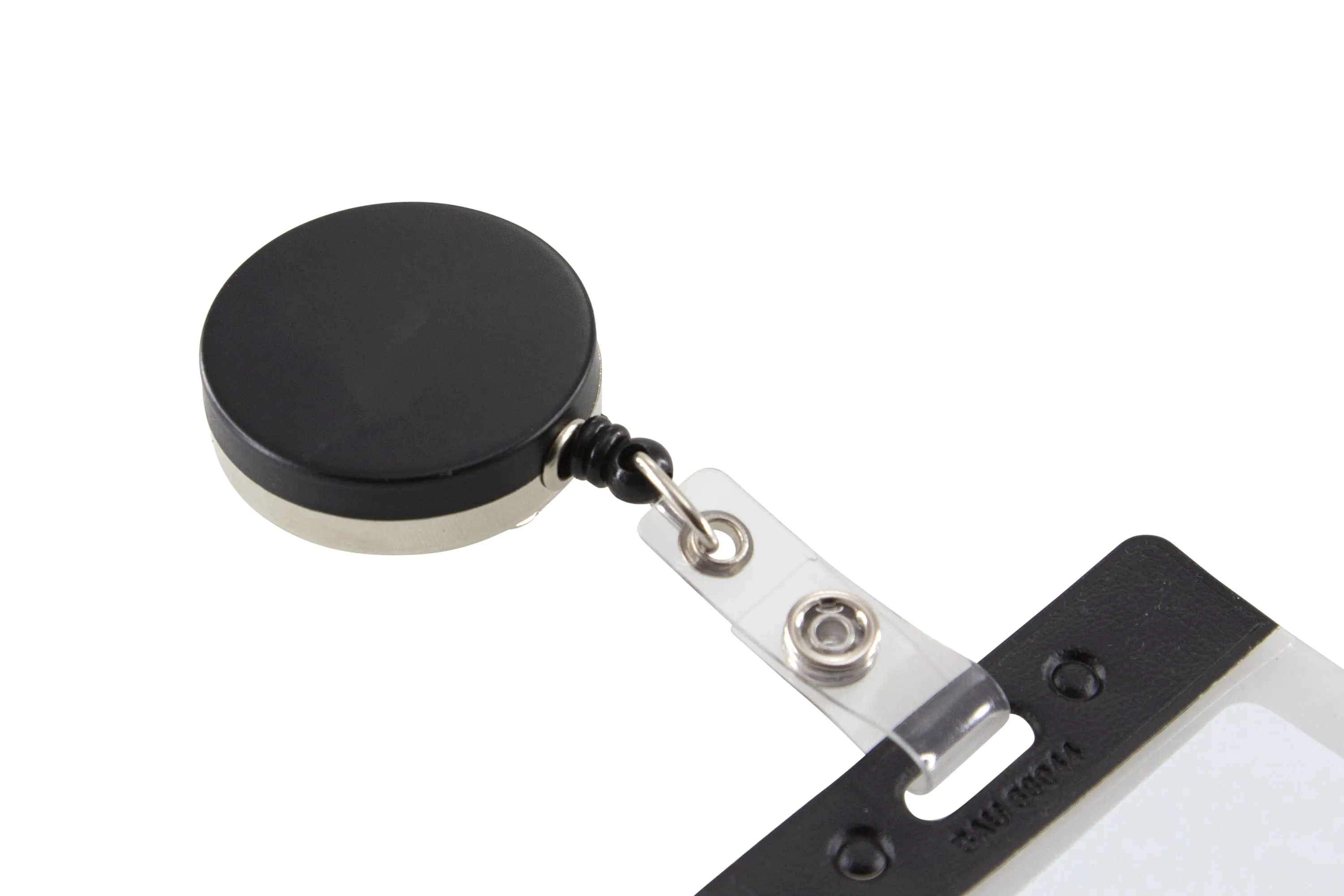 SICURIX Heavy Duty ID Badge Reel Round Belt Clip Strap BLACK (68814)