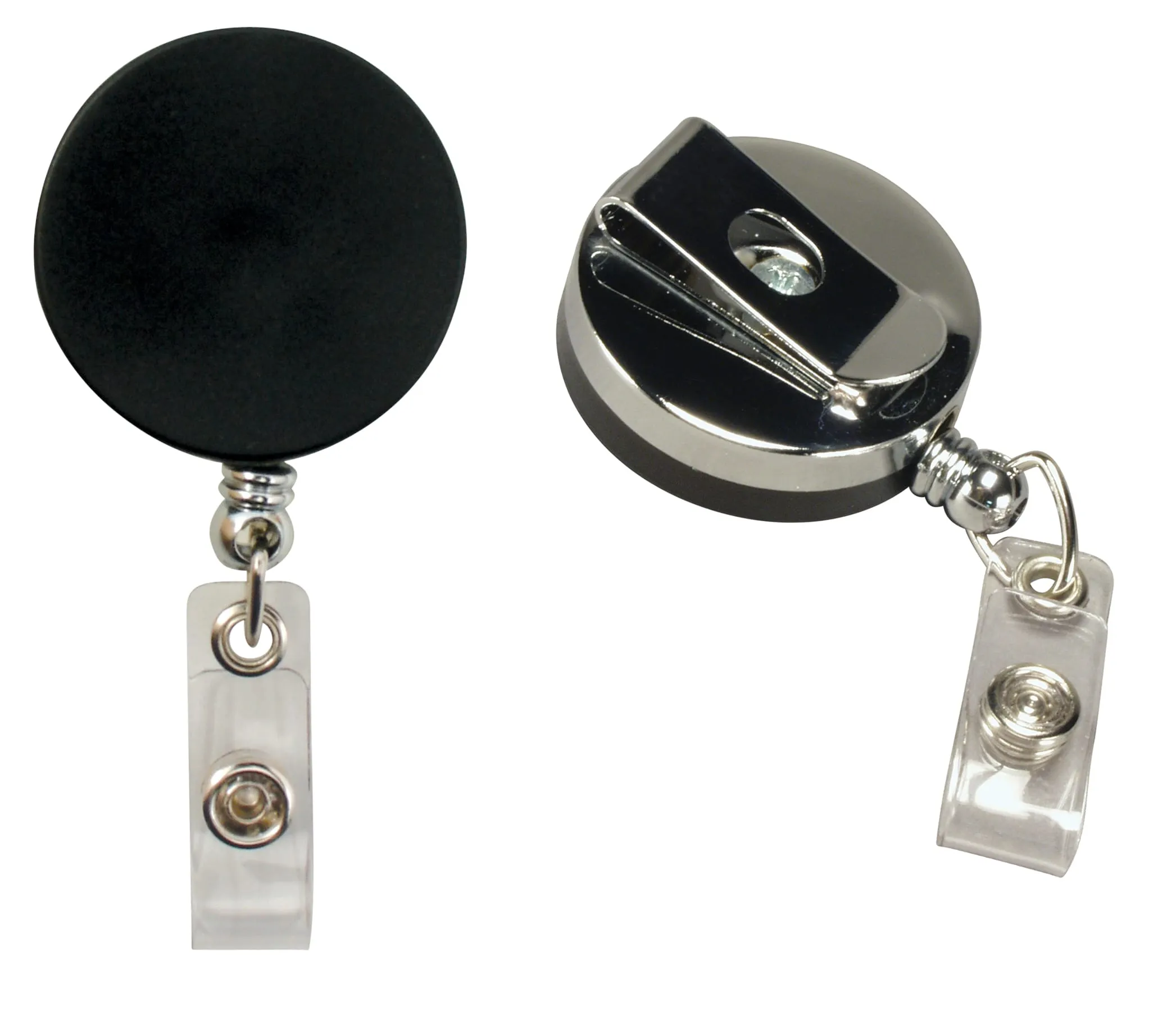 SICURIX Heavy Duty ID Badge Reel Round Belt Clip Strap BLACK (68814)