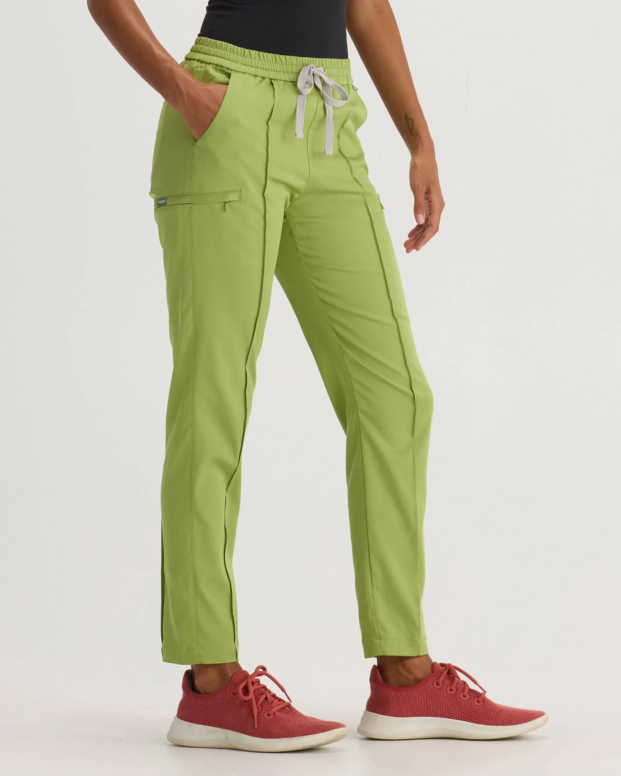 TENCEL™ Sicily‎ ‎ Pintuck Tapered Scrub Pants (Final Sale)