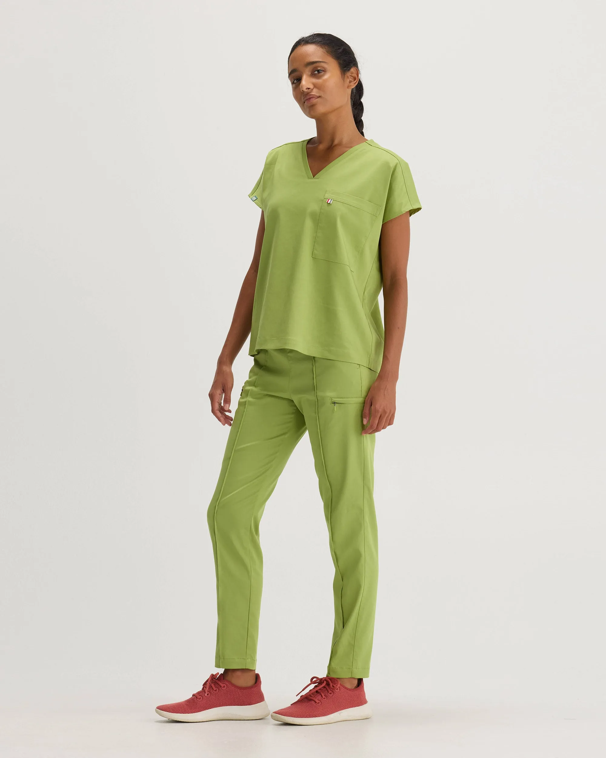 TENCEL™ Sicily‎ ‎ Pintuck Tapered Scrub Pants (Final Sale)