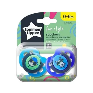 Tommee Tippee Fun Style Soothers 0-6 Months (2 Pack)