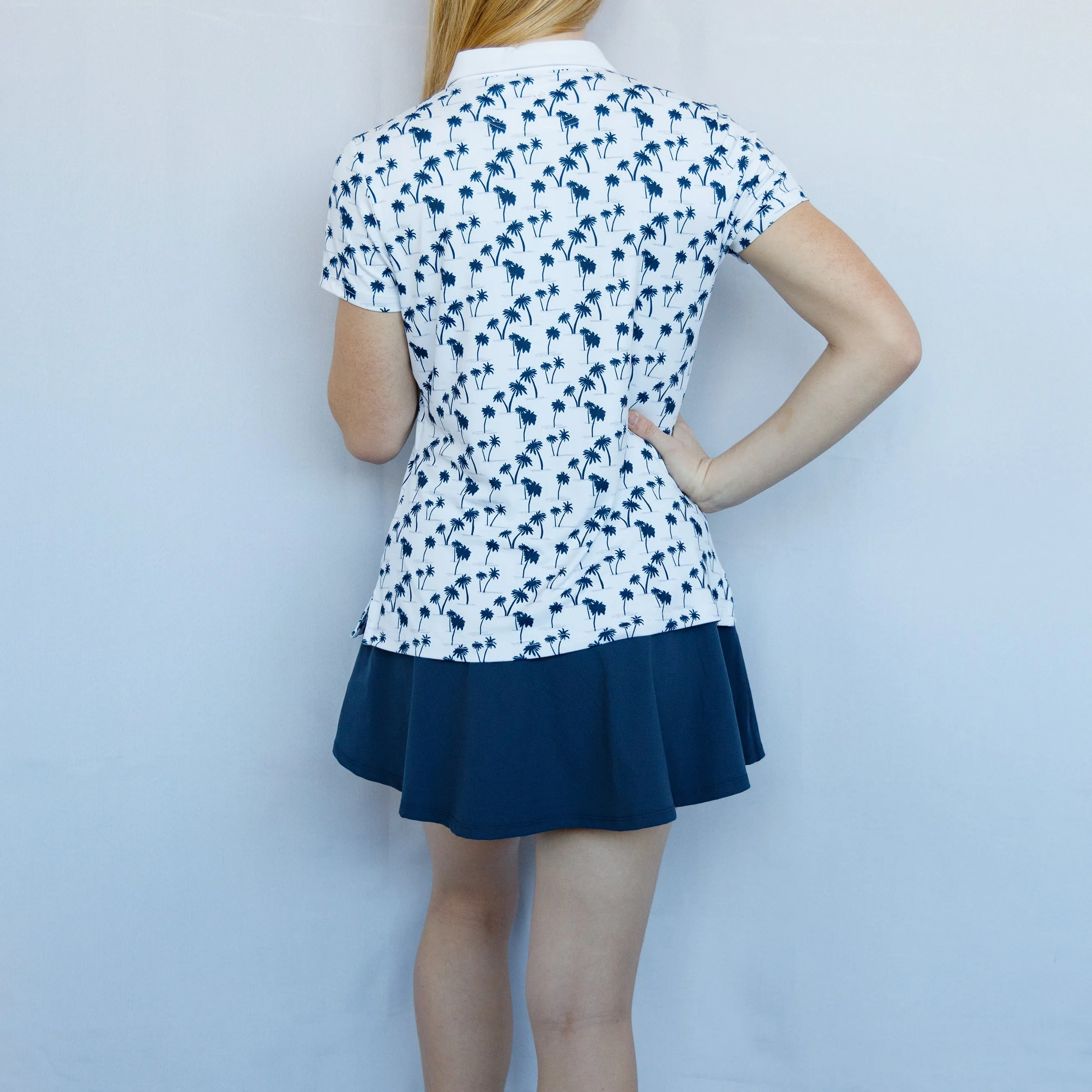 Tributary Polo - White/Navy/Lavender