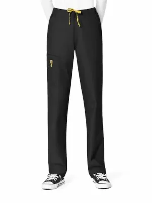 WonderWink Origins Women's Slim Leg Cargo Scrub Pant | Black