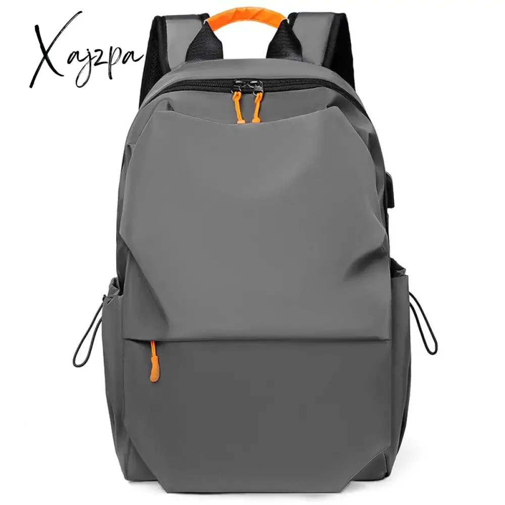 Xajzpa - New Men Backpack for 14 Inches Laptop women Large Capacity Stundet Backpacks Pleated Casual Style Bag Water Repellent male